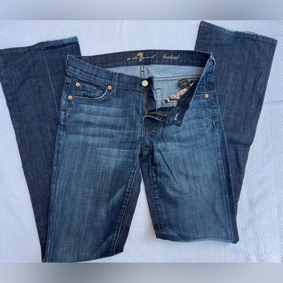 Seven for all mankind beautiful jeans low rise bootcut size 27 - Picture 3 of 12